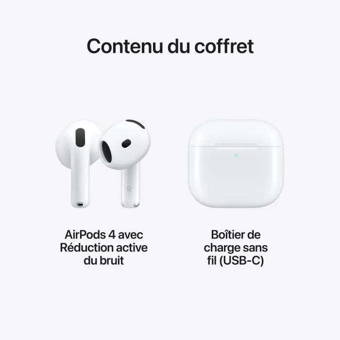AirPods 4 avec Réduction active du bruit
