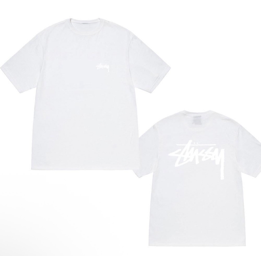 Stussy Original Blanc Sur Blanc